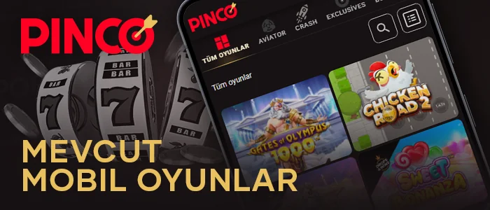 Pinco uygulamasındaki casino oyunları bölümü hakkında
